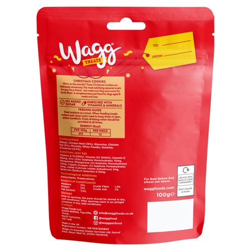 Wagg Treats Christmas Cookies 100g