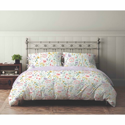 Nutmeg Home Flora 100% Cotton Duvet Set King