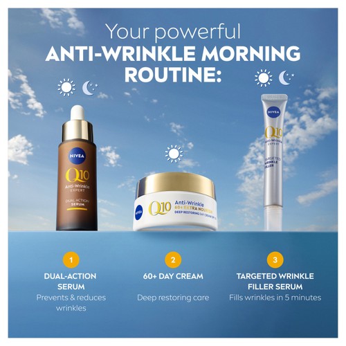 NIVEA Q10 Anti-Wrinkle Day Cream for 60+ Mature Skin SPF15