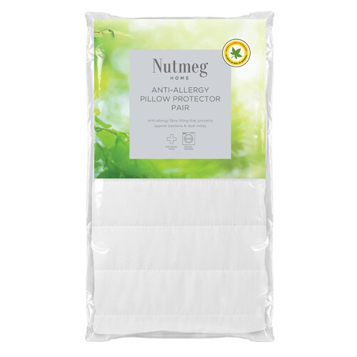 Nutmeg Home Anti Allergy Pillow Pair Protectors