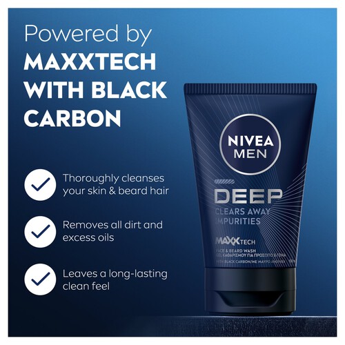 NIVEA MEN Deep Face And Beard Wash 