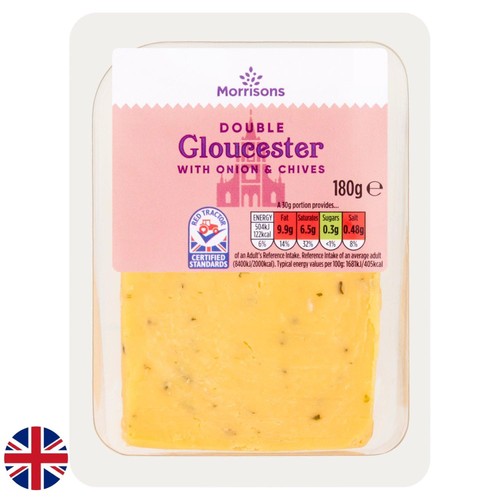 Morrisons Double Gloucester With Onion & Chives