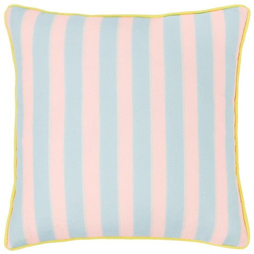 Nutmeg Lemon Blue Stripe Cushion
