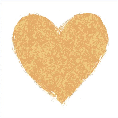 Gold Heart Valentine's Day Card