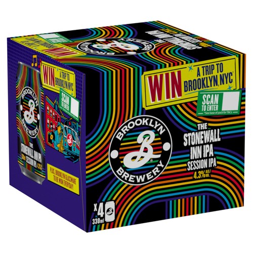 Brooklyn The Stonewall Inn IPA Beer Cans 4x330ml