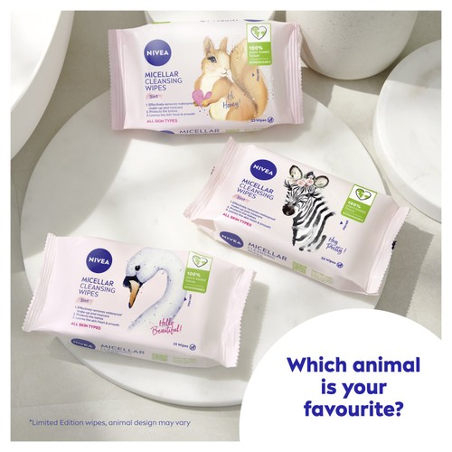 NIVEA Micellar Biodegradable Cleansing Face Wipes 