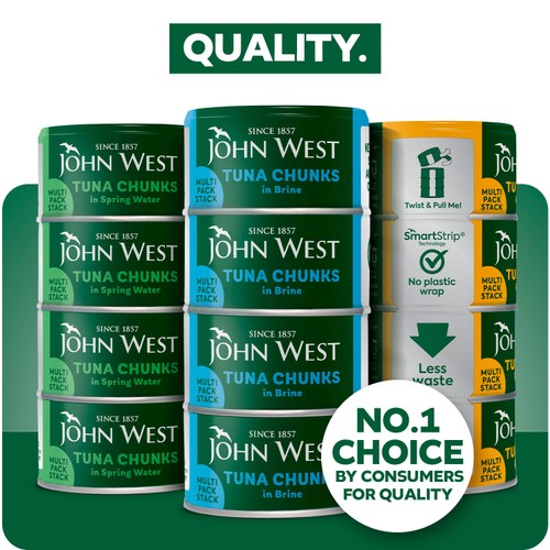 John West Tuna Chunks in Brine 4x125g (102g drained)