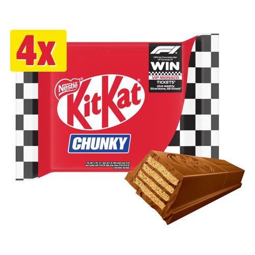 Kit Kat Chunky Milk Chocolate Bar Multipack 4 Pack