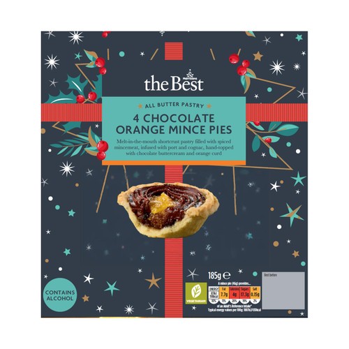 Morrisons Best Chocolate Orange Mince Pies 4Pk