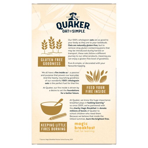 Quaker Oat So Simple Gluten Free Porridge Sachets