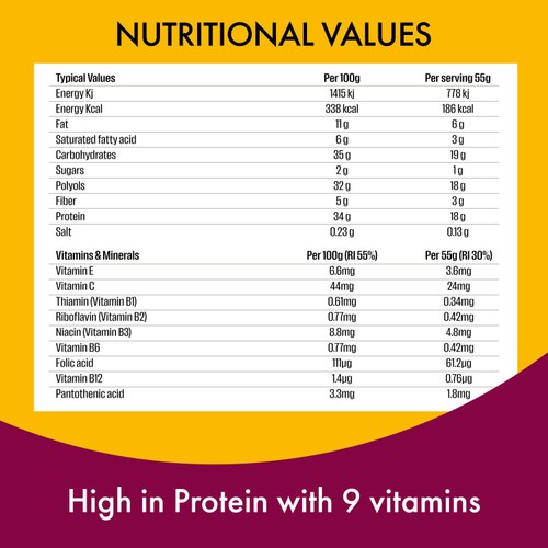 Fulfil Chocolate Brownie Flavour Vitamin & Protein Bar 55g