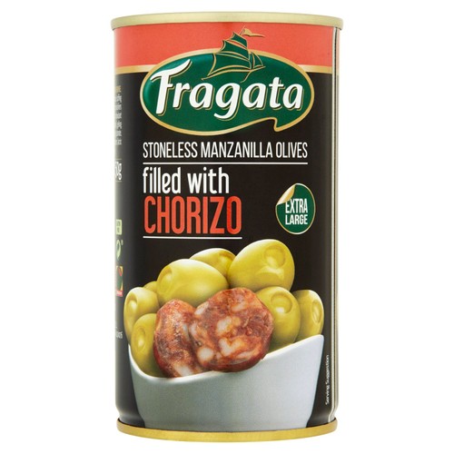 Fragata stoneless manzanilla olives filled with chorizo