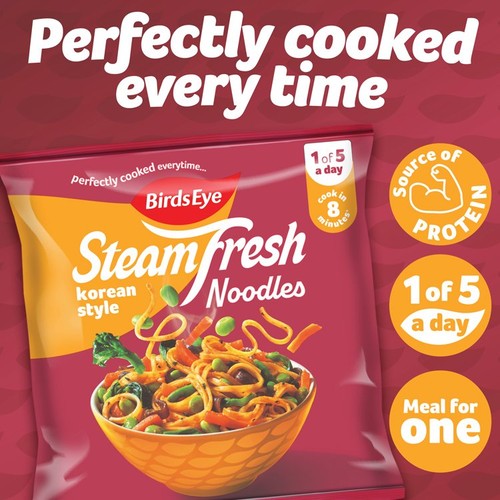 Birds Eye Steamfresh Korean Style Noodles Meal With Vegetables 350g