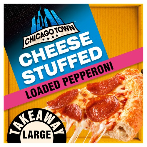 Chicago Town Takeaway Cheesy Stuffed Crust Pepperoni Pizza 640g