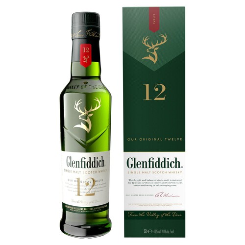 Glenfiddich 12 Year Old Single Malt Scotch Whisky 