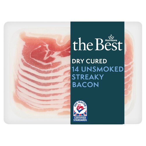 Morrisons The Best Dry Cured Unsmoked Streaky Bacon 