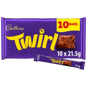 Cadbury Twirl Chocolate Bar 10 Pack Multipack