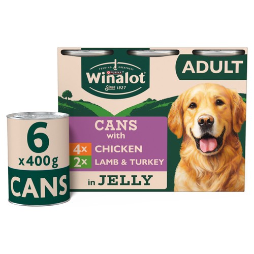Winalot Classics Mixed Meat In Jelly Chicken Dog Food 6 x 400g