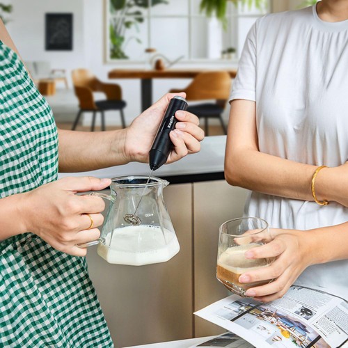 Keplin Handheld Coffee & Milk Frother Whisk Black