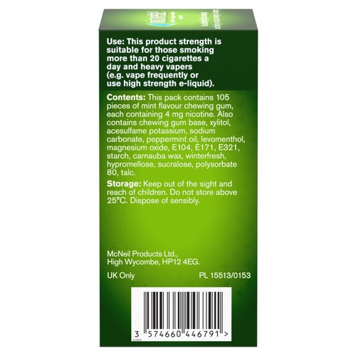 Nicorette Icy White 4mg Gum (Stop Smoking Aid)