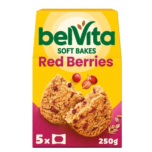 Belvita Soft Bakes Red Berries Cereal Bars 5 Pack
