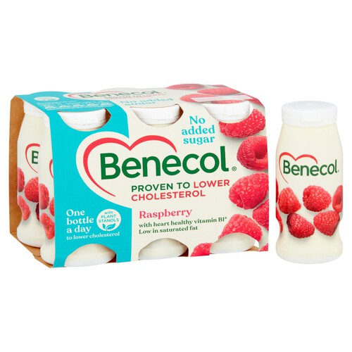 Benecol Raspberry No Added Sugar Yogurt Drink 