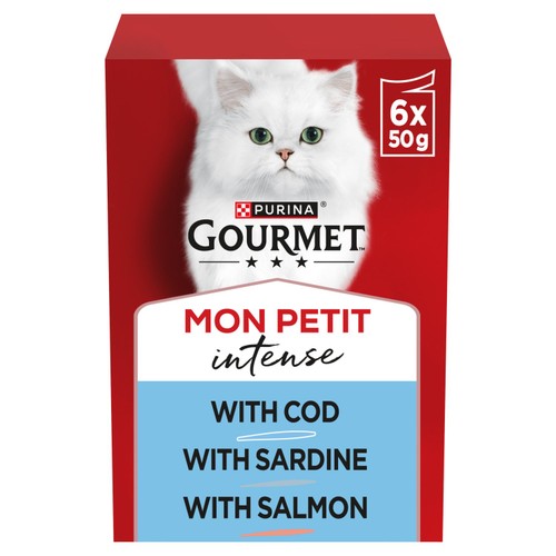 Gourmet Mon Petit Fish Variety Cod, Sardine, Salmon Wet Cat Food