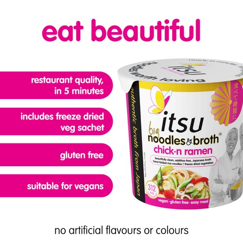Itsu Big Instant Noodles & Broth Chick-n Ramen  93g