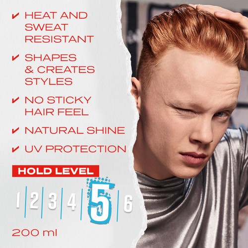 Wella Shockwaves Ultra Strong Tuff Stuff Heat & Sweatproof Gel 200ml