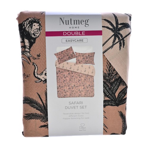 Nutmeg Home Easy Care Safari Duvet Set Double