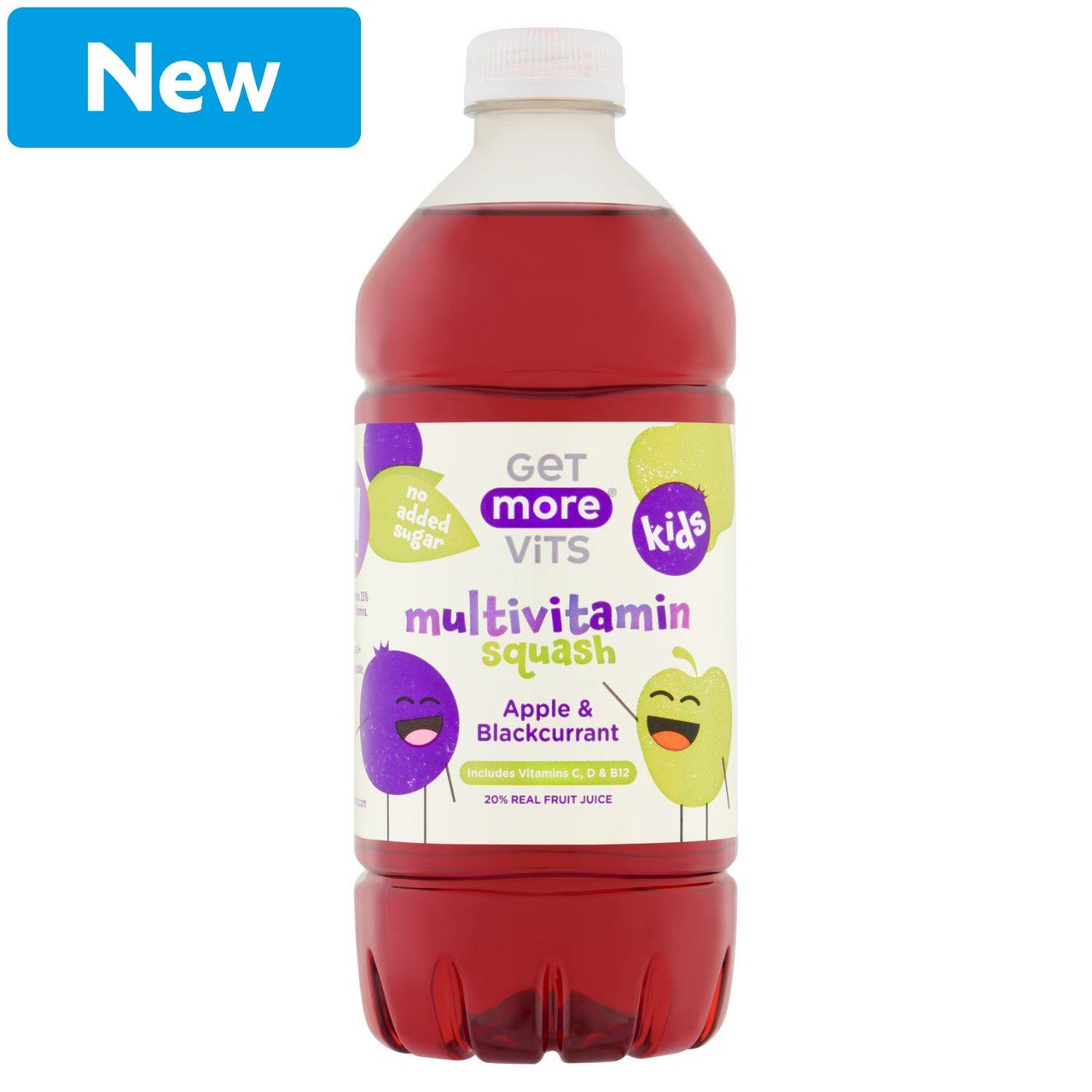 Get More Vits Multivitamin Squash Apple & Blackcurrant 750ml