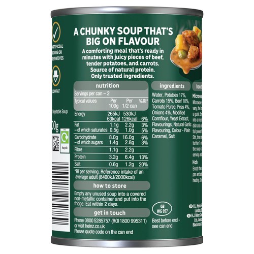 Heinz Beef & Vegetable Chunky Big Soup 