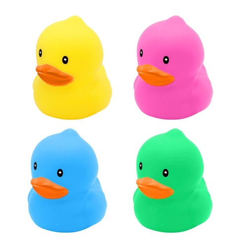 Coloured Ducks Bath Toys 4Pk