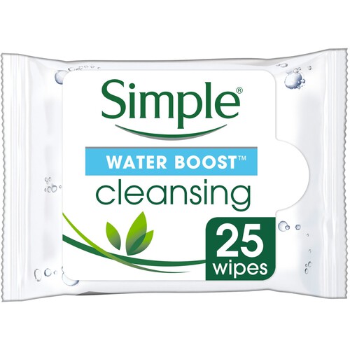 Simple Water Boost Hydrating Cleansing Face Wipes 25 wipes