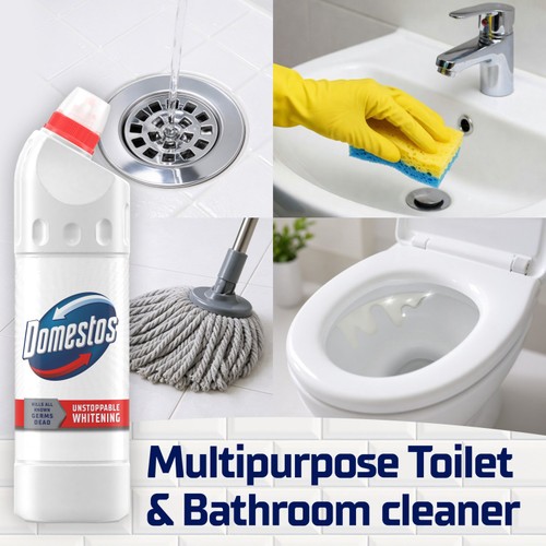 Domestos Bleach White & Sparkle Toilet Cleaner 750ml