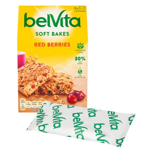 Belvita Soft Bakes Red Berries Cereal Bars 5 Pack