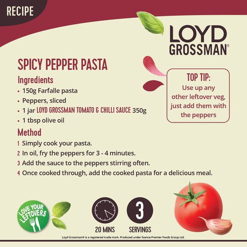 Loyd Grossman Tomato & Chilli Pasta Sauce