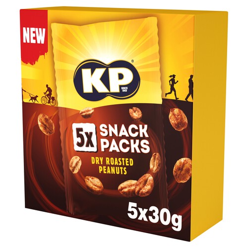 KP Dry Roasted Peanuts 5 x Snack Packs 