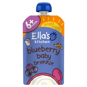 Ella's Kitchen Blueberry + Pear Baby Brekkie Food Breakfast Pouch 6+ Months