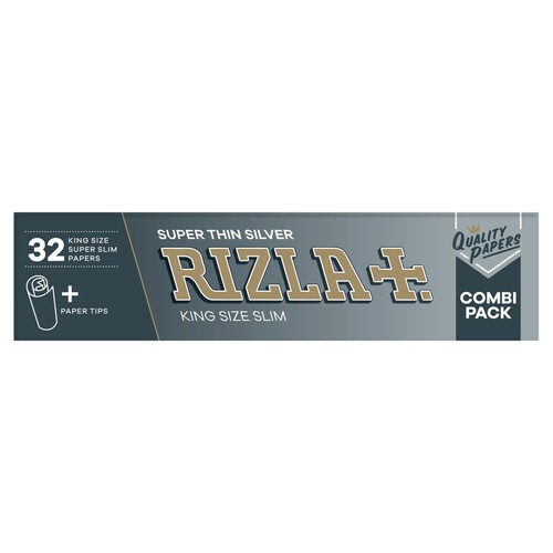 Rizla Slim Thin Silver Kingsize Combi