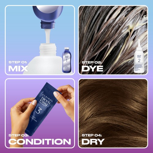 Clairol Nice'N Easy Tone+Gloss Semi Permanent Hair Dye Light Ash Brown