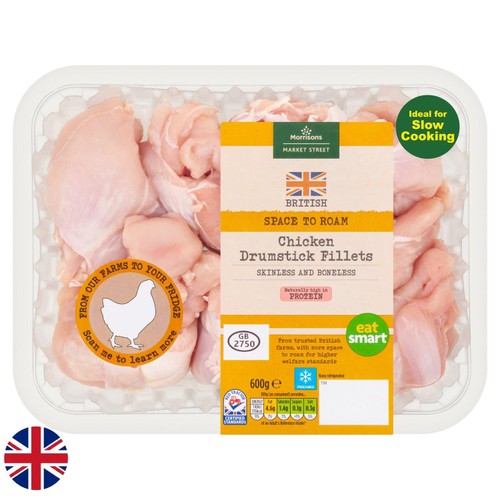 Morrisons British Chicken Drumstick Fillets 600g