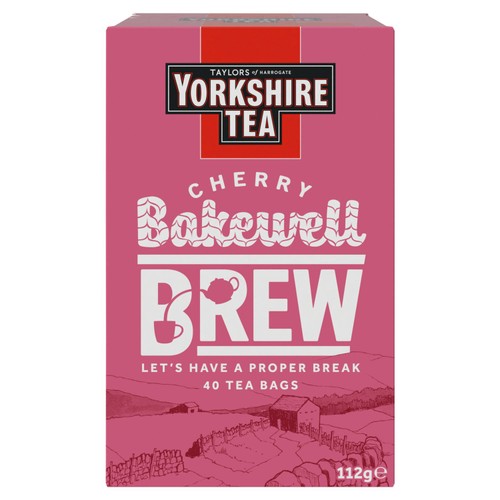Yorkshire Tea Cherry Bakewell Brew 40 Tea Bags 