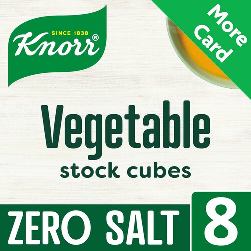 Knorr Vegetable Stock Cubes Zero Salt 8 Pack