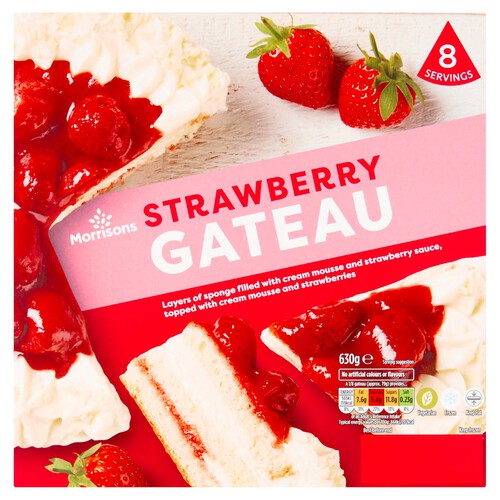 Morrisons Strawberries & Cream Gateau