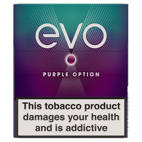 EVO Purple Option Tobacco Sticks Berry-Mint Flavor on Demand 20 Pack