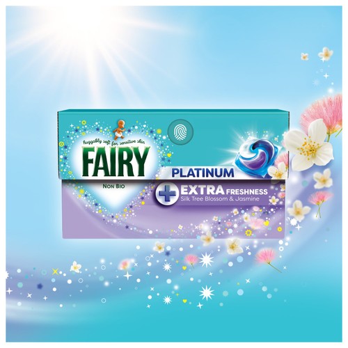 Fairy Non-Bio Platinum Silk Tree Blossom & Jasmine Laundry Pods 30 Washes