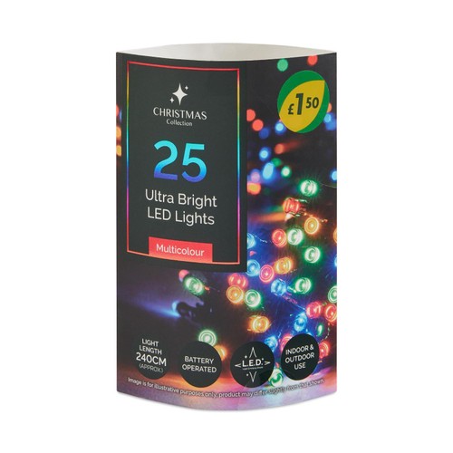 Morrisons 25 Ultra Bright Multicolour LED Lights