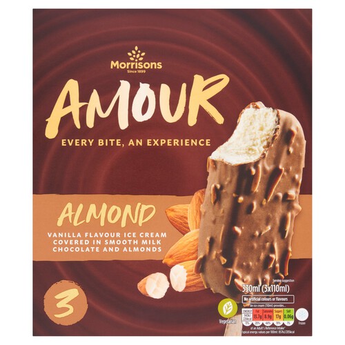 Morrisons Milk Chocolate Almond Amour Sticks