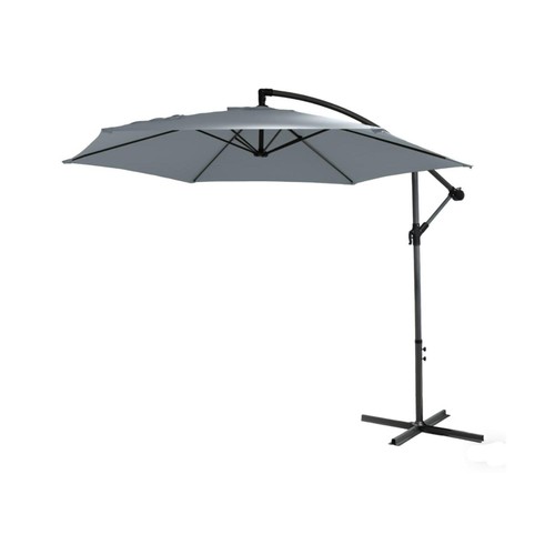 Nutmeg Outdoors 3m Cantilever Parasol Grey